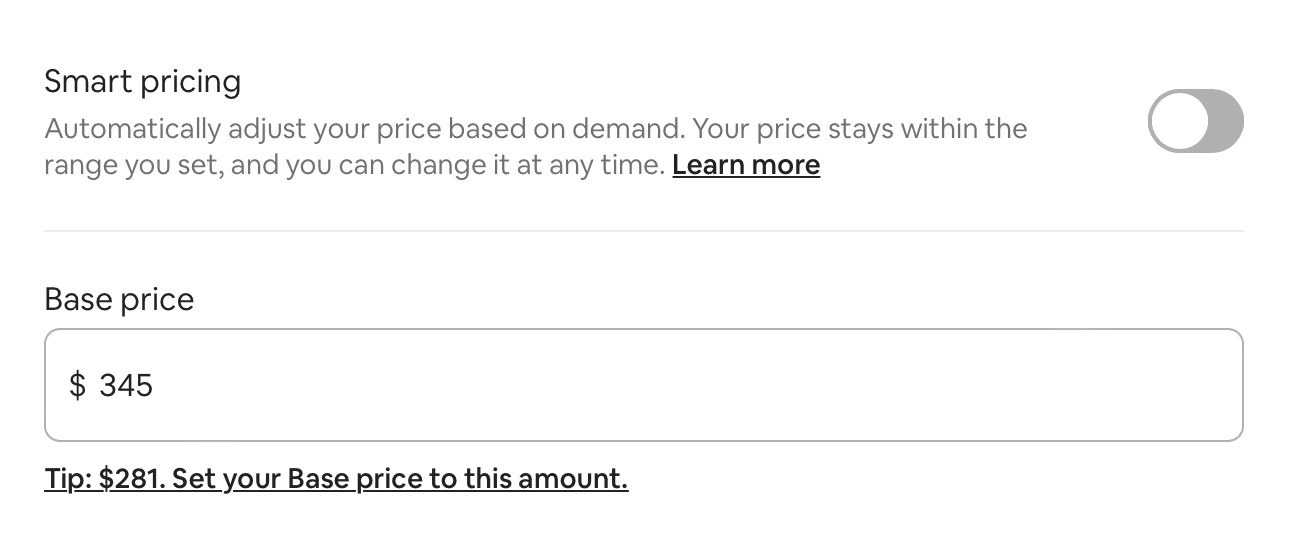 Cleaning fees on Airbnb